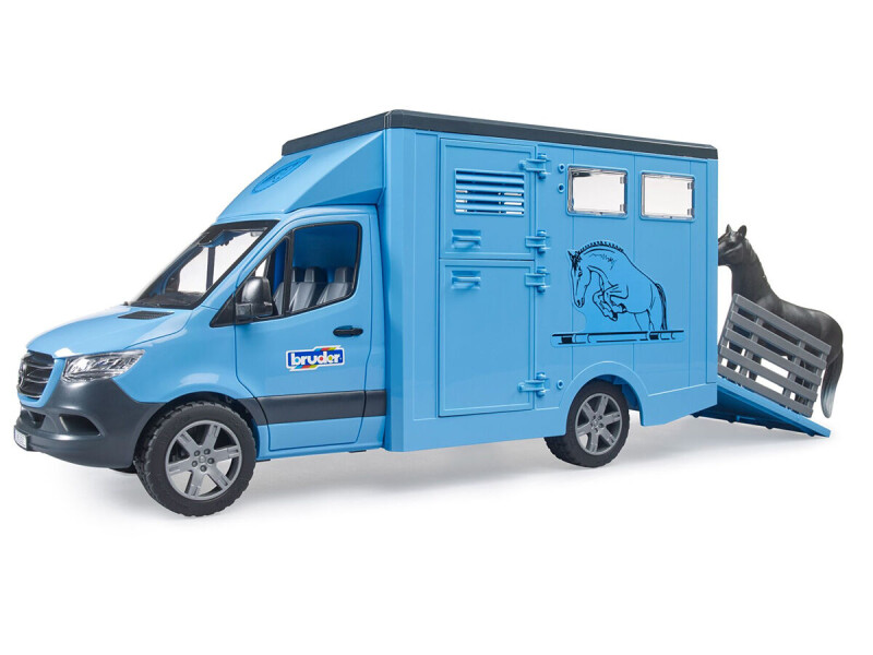 Bruder MB Sprinter Vůz pro přepravu zvířat s figurkou koně 1:16 